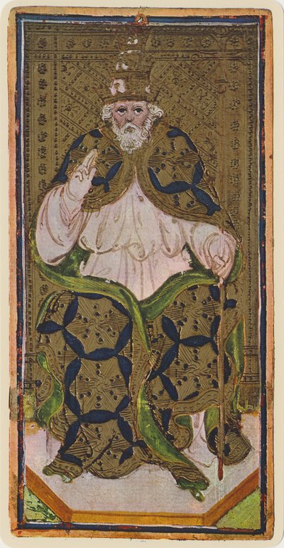 Il Papa, facsimile di una carta dei tarocchi dal mazzo 